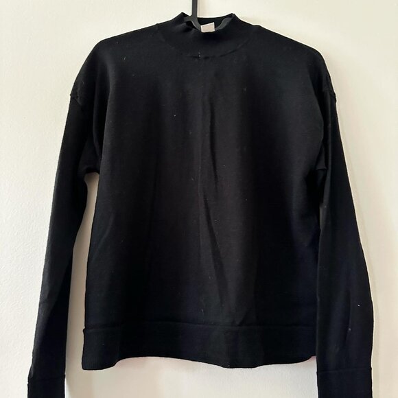 Black 100% Merino Wool Long Sleeve - Picture 4 of 5